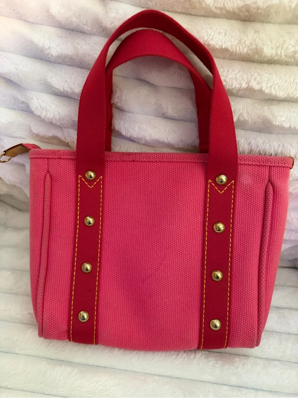 2006 Louis Vuitton Limited Edition Toile Antigua Cabas PM Tote in Rose/Pink